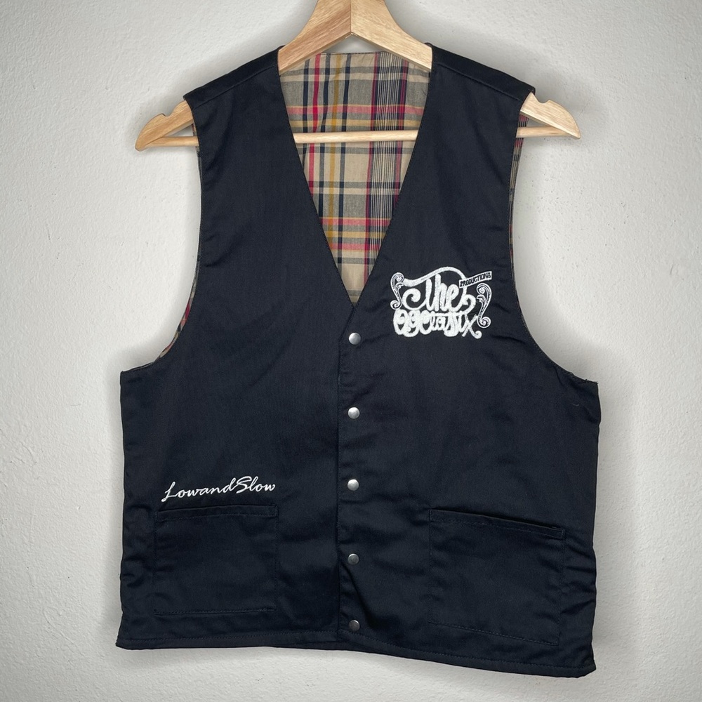 Lightweight Vest Embroidered Pattern #2 (Plaid Lining) RRL Vintage